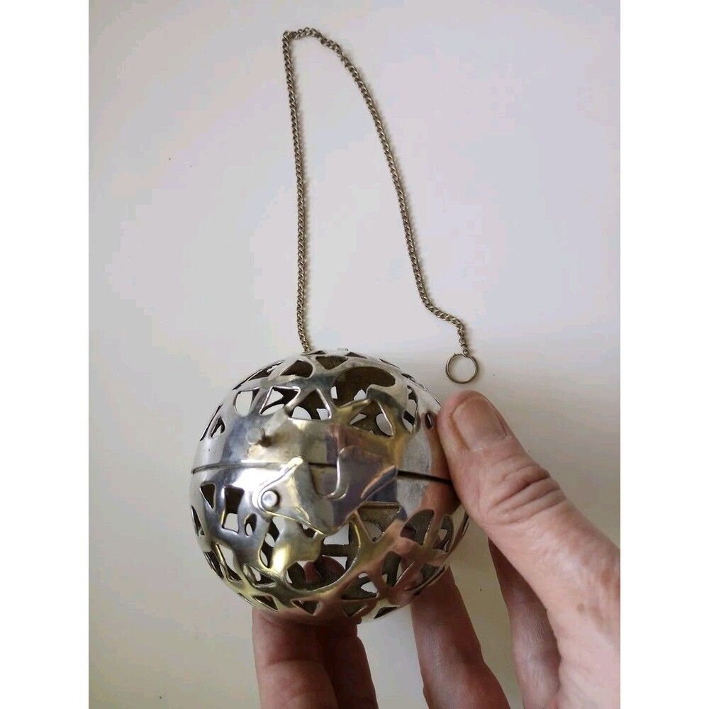 Department 56 Silver Round Trinket Holder Xmas Decoration Home Decor Vtg